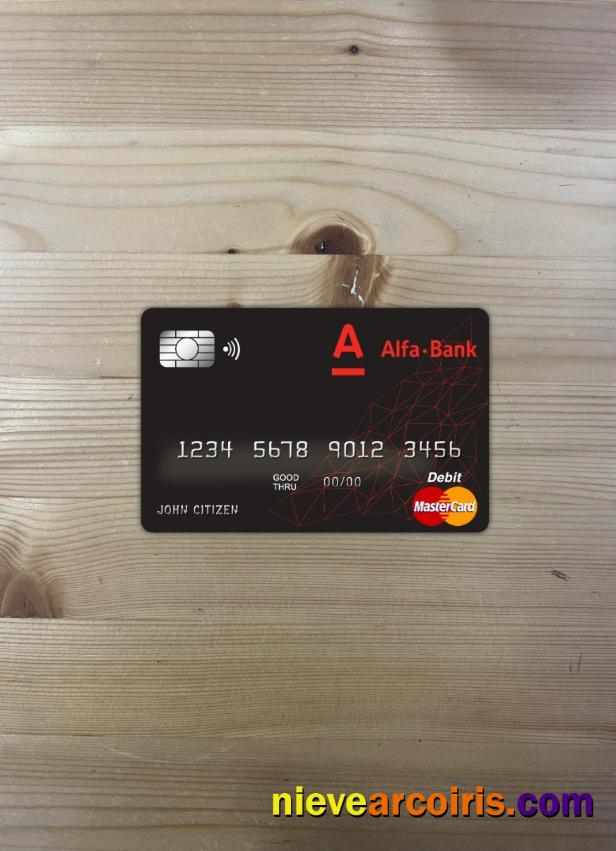 Belarus Alfa bank master card photolook
